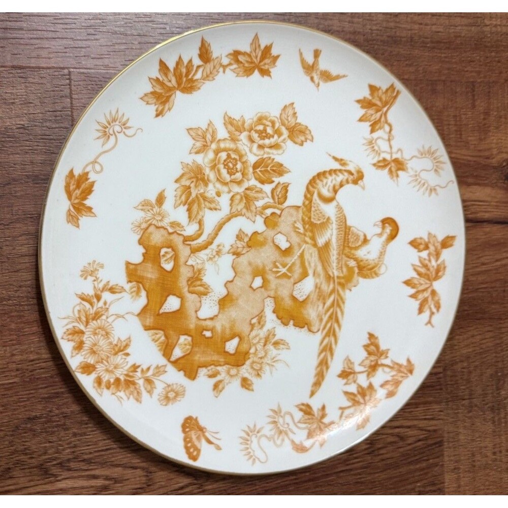 Vintage Pheasant Bird gold Rim #8919 Plate Fine engraving ANDREA BY SADEK 10.25”